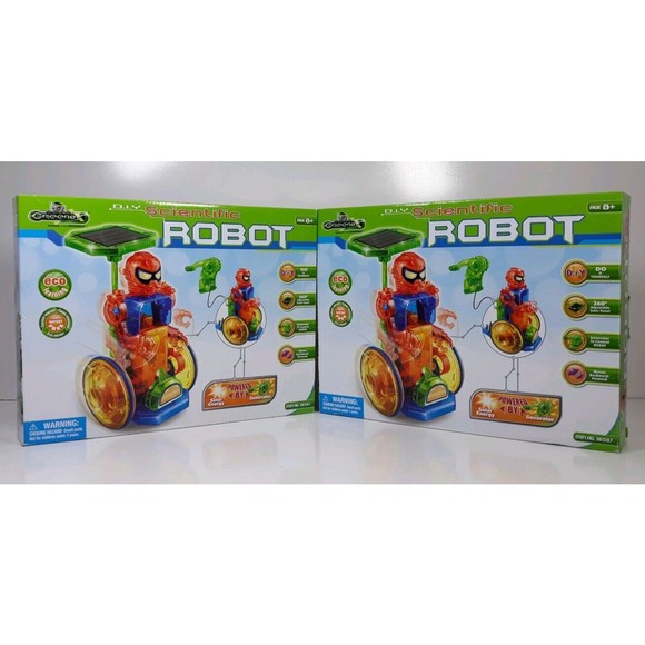 GreeneX DIY Scientific Robot Solar or Hand Crank Powered Lot of 2 - Picture 1 of 6
